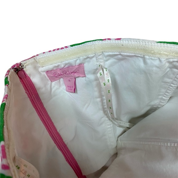 LILLY PULITZER AMBERLY BOW STRAPLESS HOT PINK & GREEN FLORAL DRESS SO CUTE! Sz 4 - Picture 3 of 8